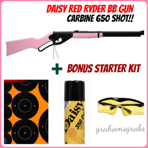 Red Rider BB Gun Logo - PINK Daisy RED RYDER Carbine BB Gun KIT 650 SHOT With GLASSES