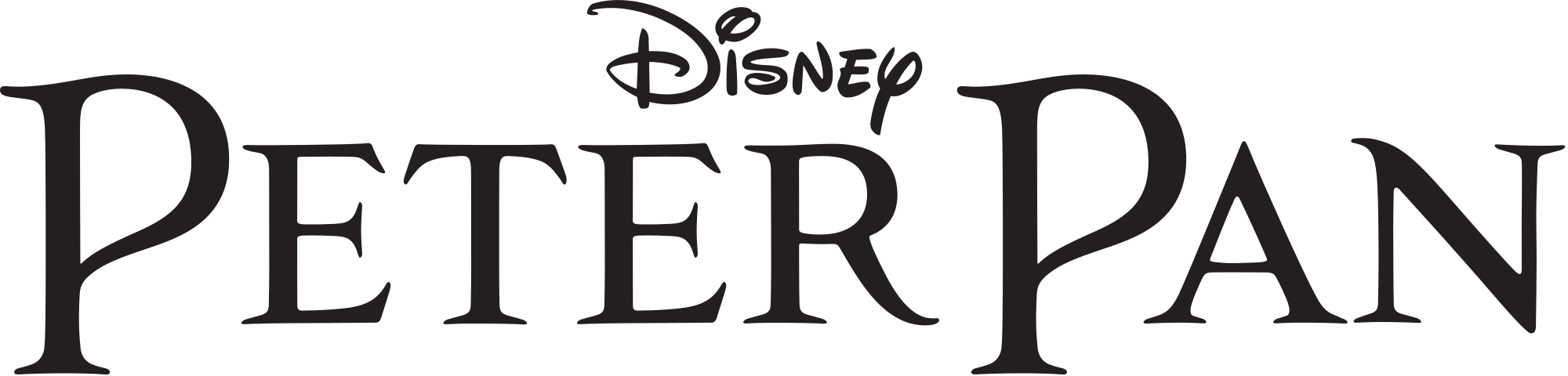 Disney Peter Pan Logo - File:Peter Pan Logo Black.svg - Wikimedia Commons