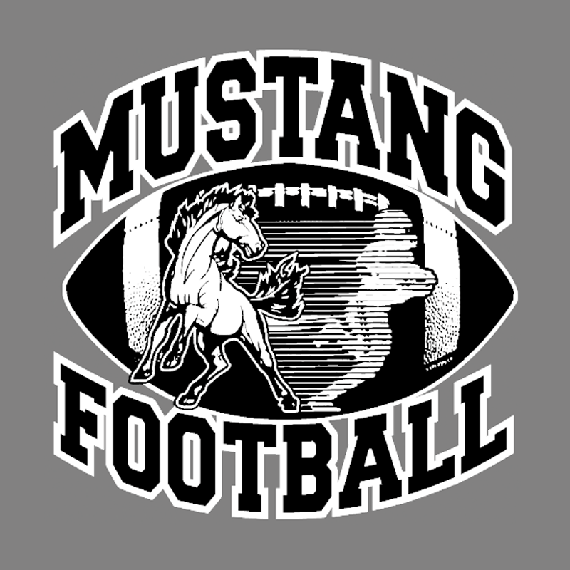 Mustang Football Logo - Black Mustang Football Logo
