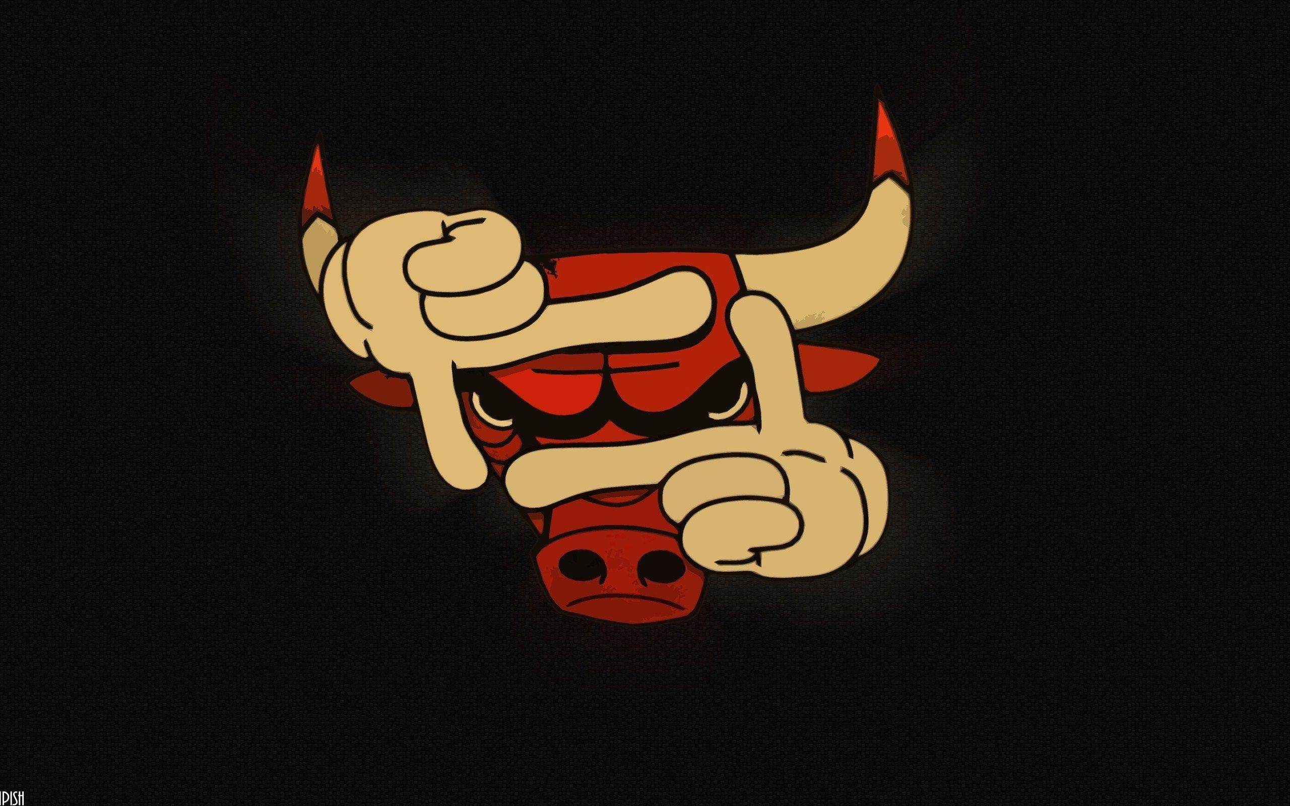Chicago Bulls Cool Logo - Chicago Bulls NBA Logo Art #7030473