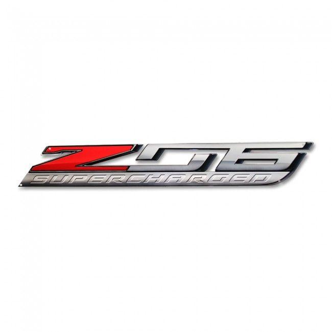 Metal Corvette Logo - Corvette “Z06 Supercharged” Metal Sign” x 5”