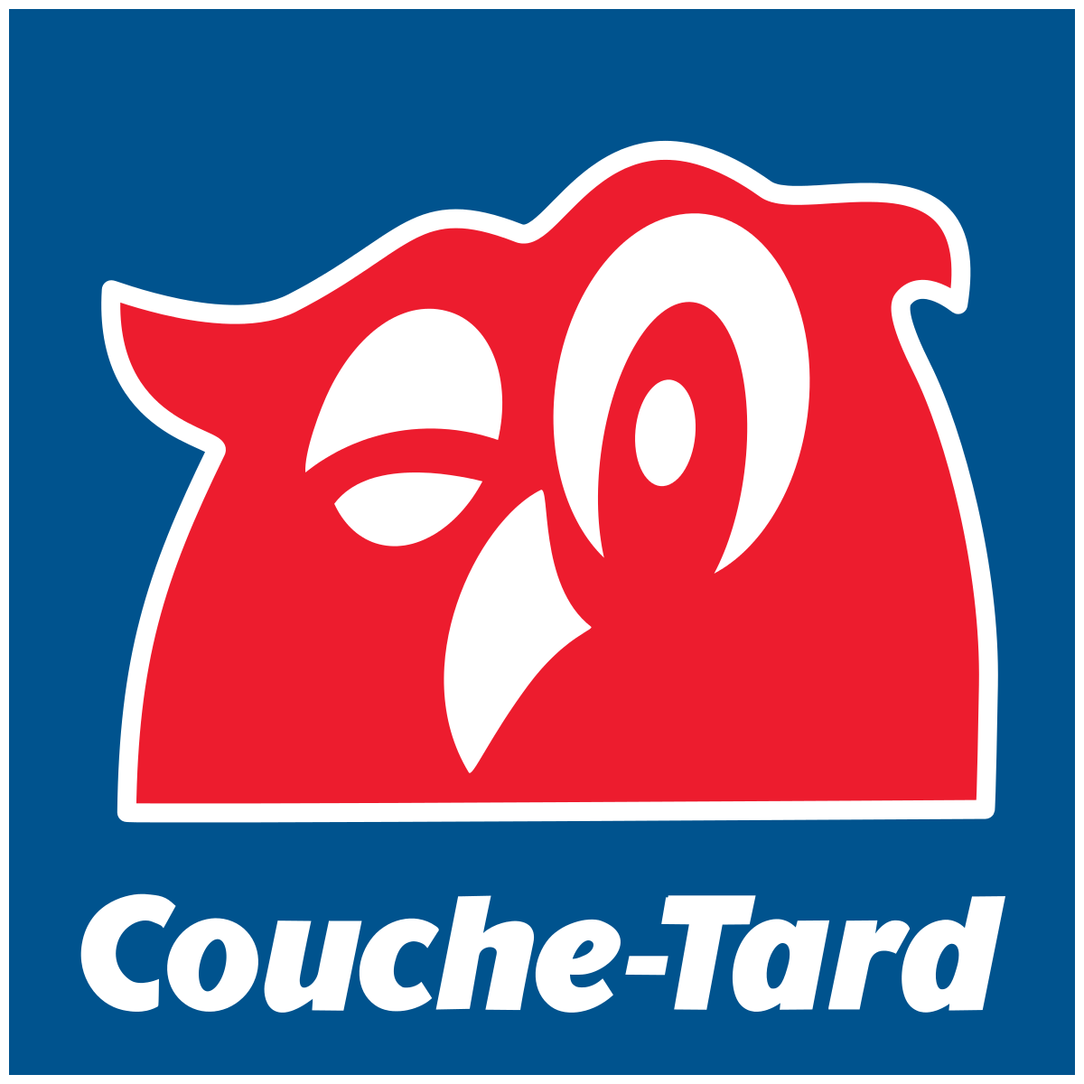 Red Bird with a French Company Logo - Alimentation Couche-Tard