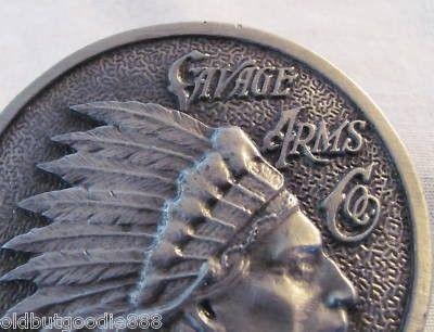 Savage Head Logo - SAVAGE ARMS CO WITH INDIAN HEAD LOGO BELT BUCKLE | #102217685