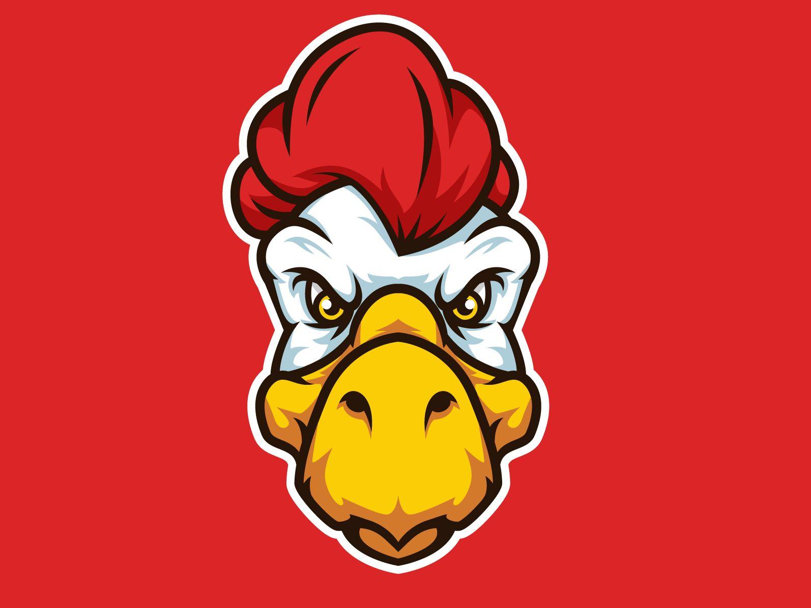 Savage Head Logo - Chicken Head Mascot Logo by Nanashi Creative | Dribbble | Dribbble