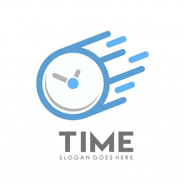 Time Logo - Time clock logo design template Vector