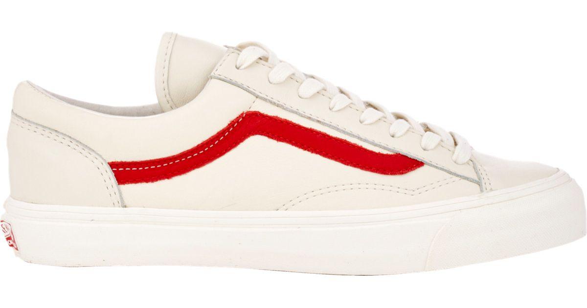 white vans with red