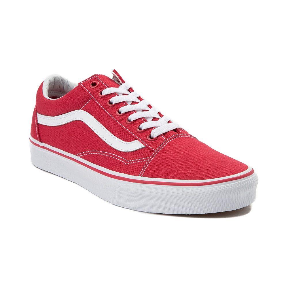 Red White Vans Logo - Vans Old Skool Skate Shoe - RedWhite - 497174