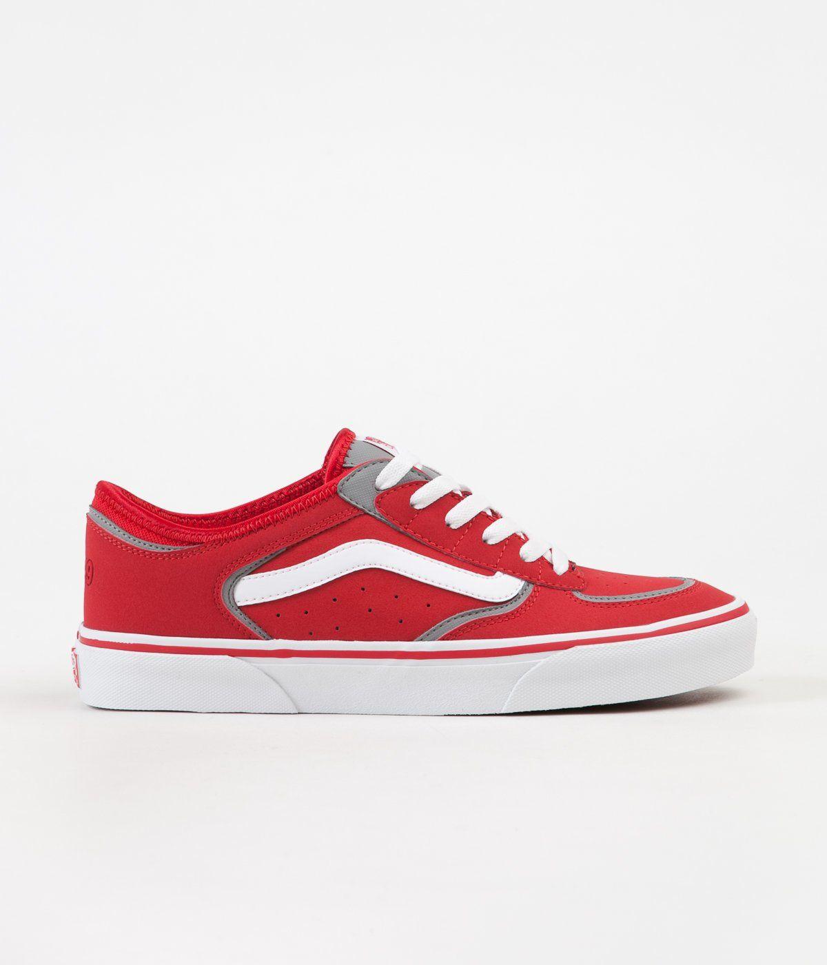 Red White Vans Logo - Vans Rowley Classic LX Shoes Red / White
