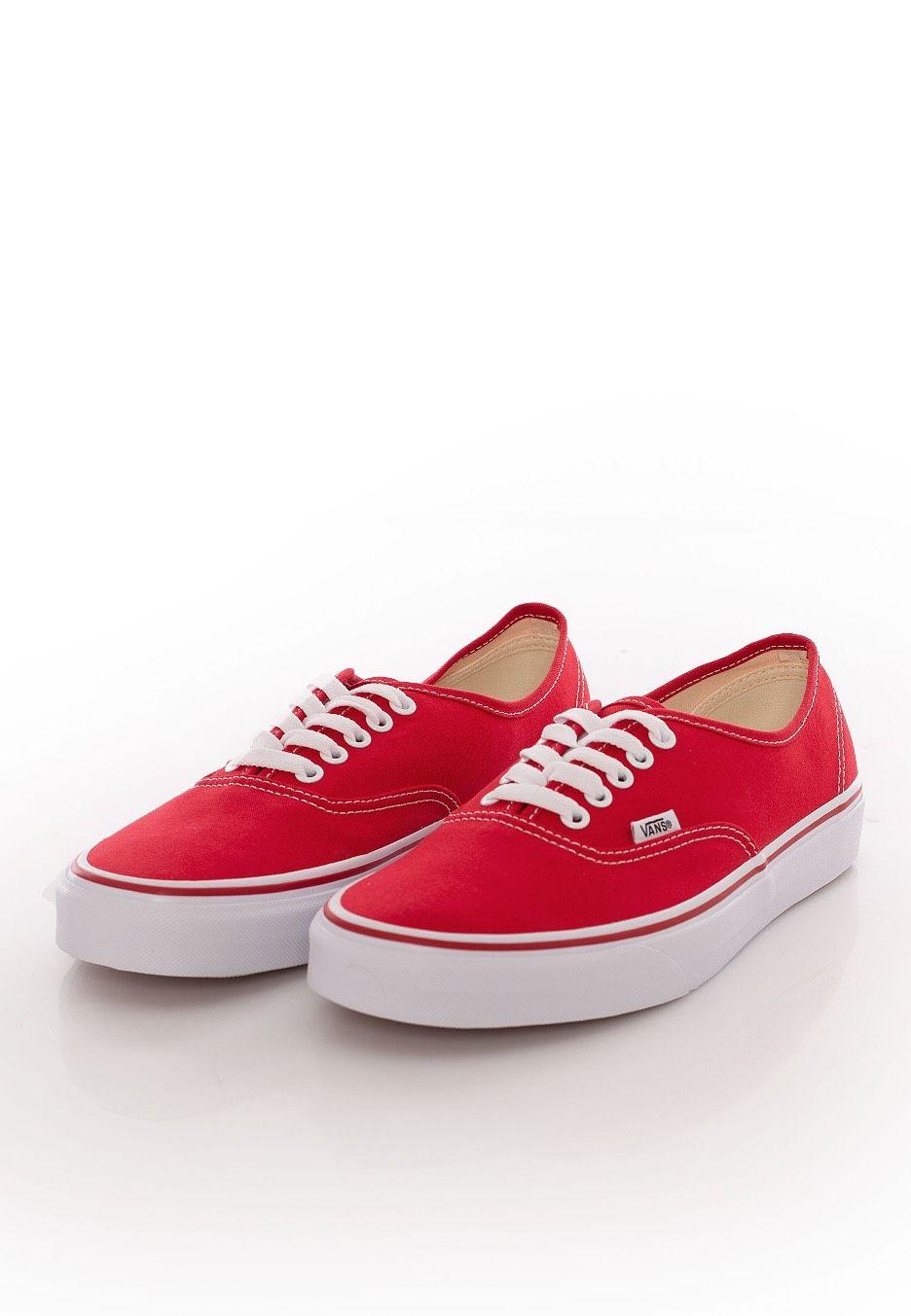 Red White Vans Logo - Vans - Authentic Red/White - Shoes - Impericon.com US