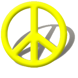 Yellow Peace Sign Logo - Yellow Peace Sign Icon