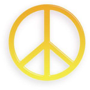 Yellow Peace Sign Logo - Free Peace Animations