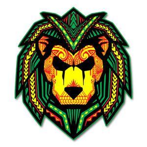Red Green and Yellow Logo - Polynesian Sticker, Lion's Pride Rasta Green Red Yellow Pacific