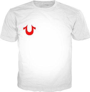 Red True Religion Logo - True Religion Red Logo White T Shirt Who Wear, Use, Or