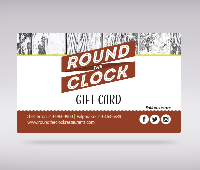 Round Red Restaurant Logo - Gift Card — Round the Clock Restaurant