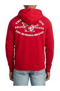 Red True Religion Logo - True Religion Men's Heritage Buddha Logo Zip Up Hoodie Sweatshirt in ...