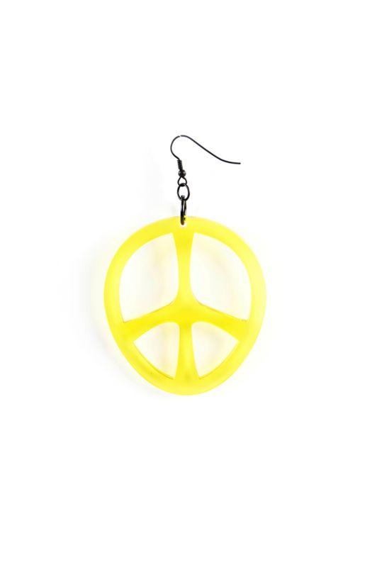 Yellow Peace Sign Logo - PEACE SIGN size small - yellow | SHOP: EARRINGS AW17/18 | Les Soeurs ...