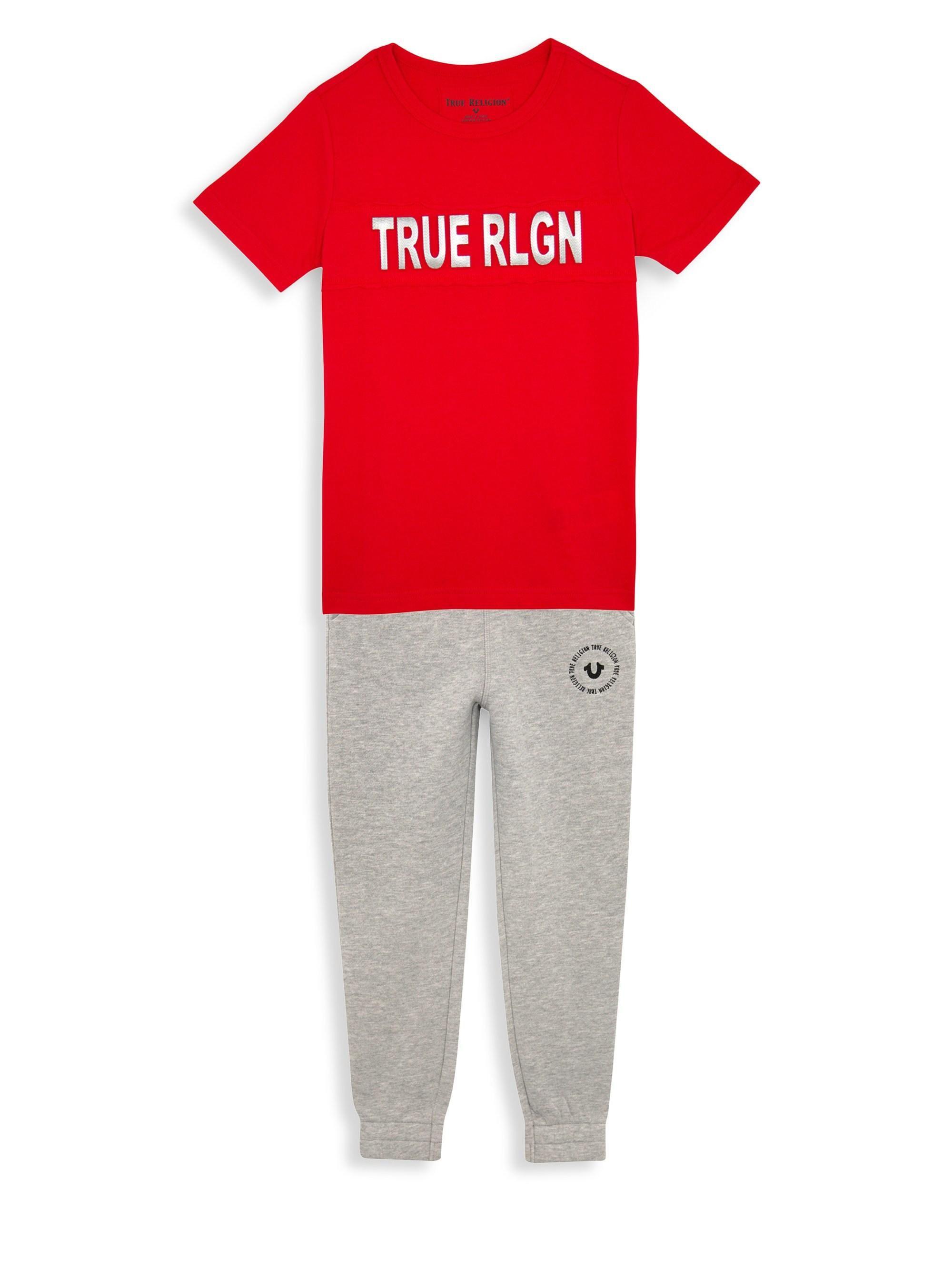 Red True Religion Logo - True Religion Little Boy's & Boy's Mesh Logo Tee in Red for Men