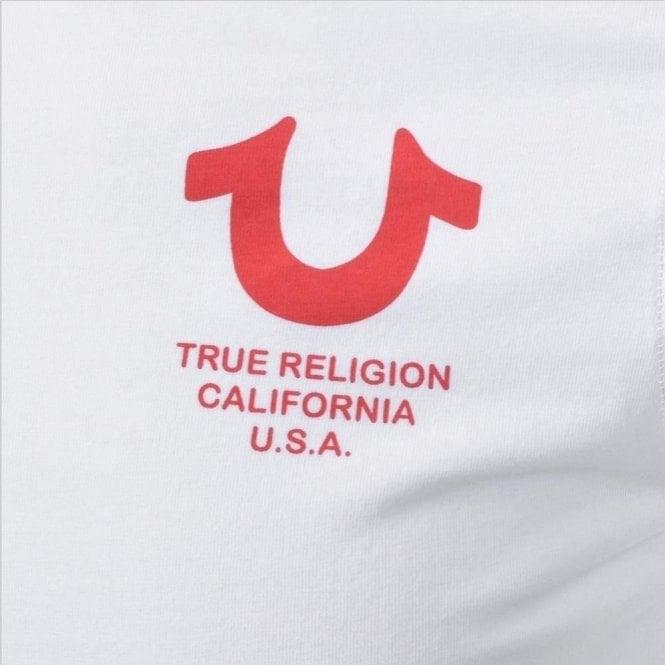 Red True Religion Logo - True Religion |True Religion Red Print T-Shirt in White| Chameleon ...