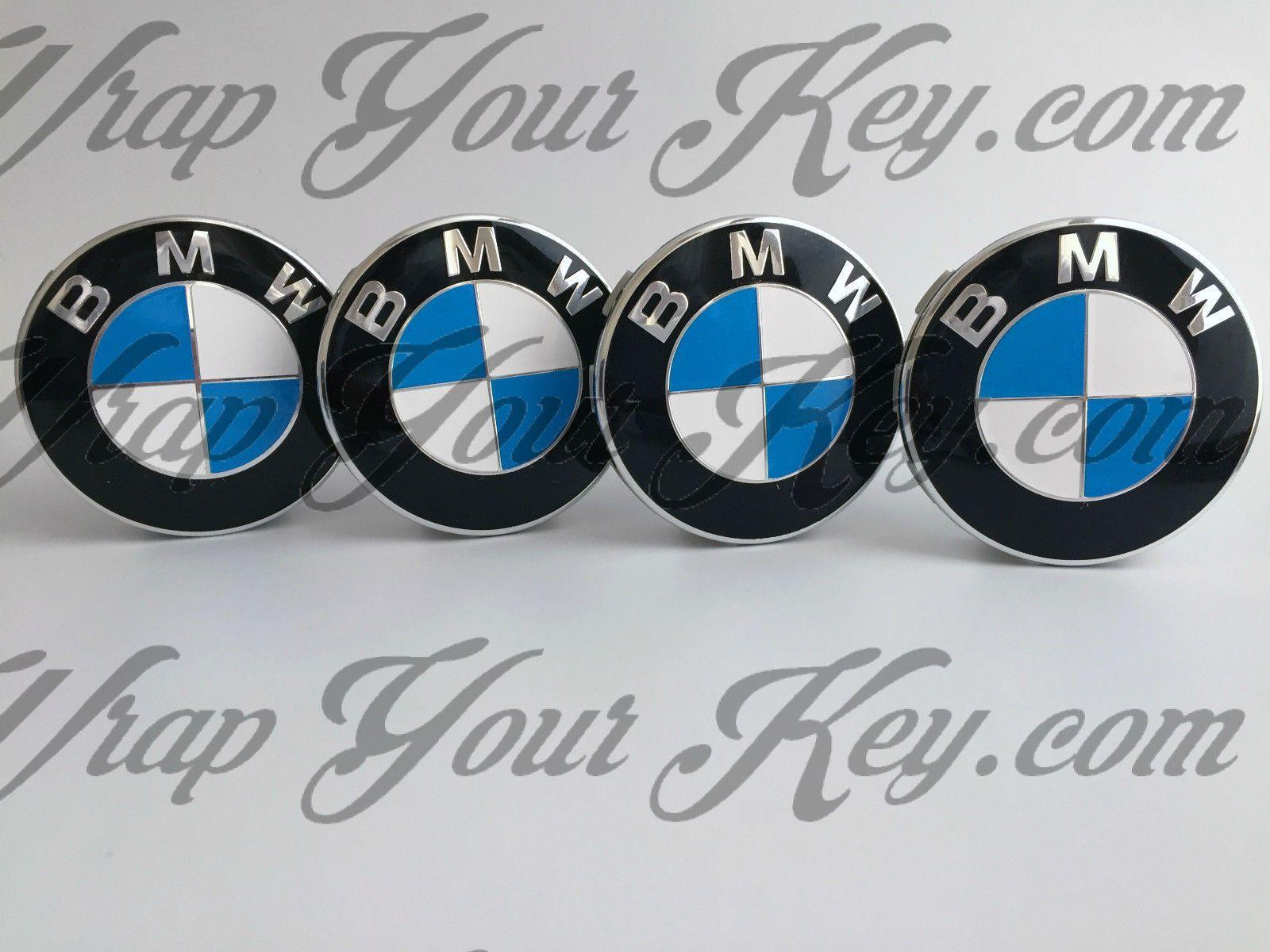 White with Blue M Logo - WHITE & DARK BLUE M SPORT BMW Badge Emblem Overlay HOOD TRUNK RIMS