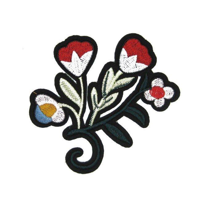 Fabric Flower Logo - Fashion flowers iron on patches plant fabric logo Applique badge