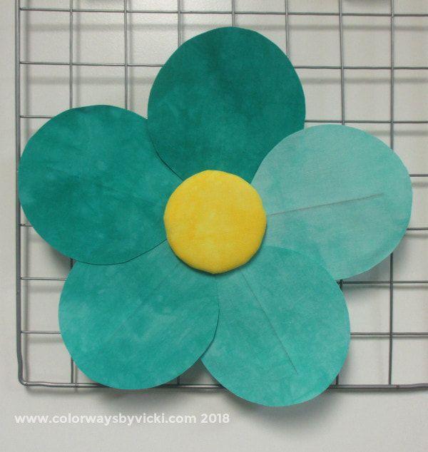Fabric Flower Logo - Big flower fabric templates - Colorways By Vicki Welsh