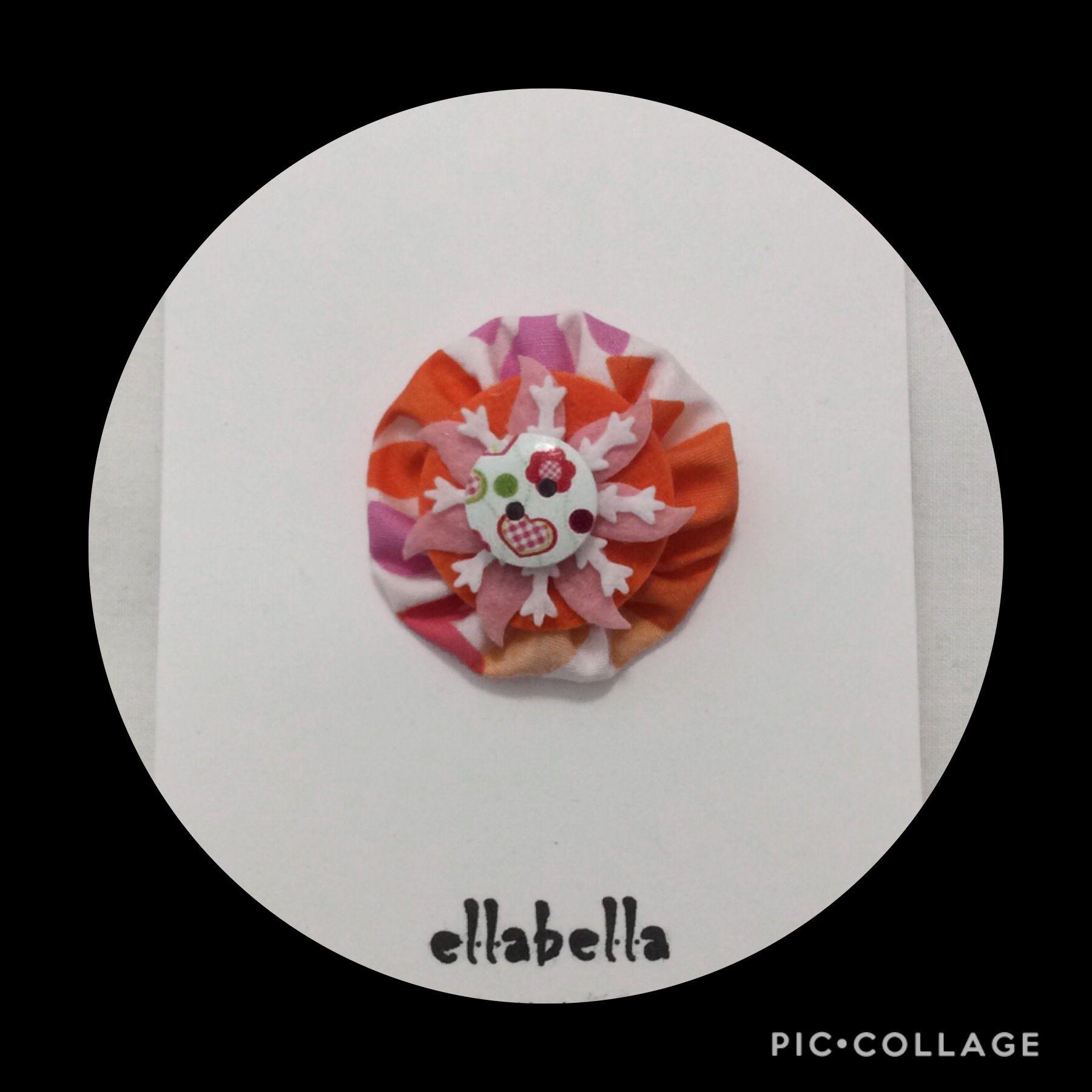 Fabric Flower Logo - Small Fabric Flower Brooch