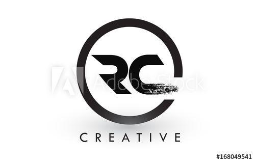 RC Logo - RC Brush Letter Logo Design. Creative Brushed Letters Icon Logo