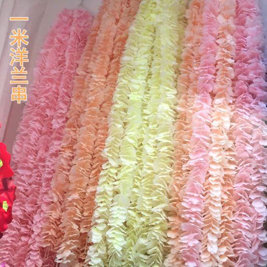 Fabric Flower Logo - China 100cm Long Cattleya Hanging Flowers Real Touch Artificial