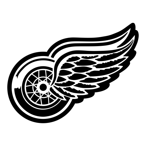 Black and White Detroit Red Wings Logo - Black Detroit Red Wings Primary Logo 1948 Present Iron On Transfer