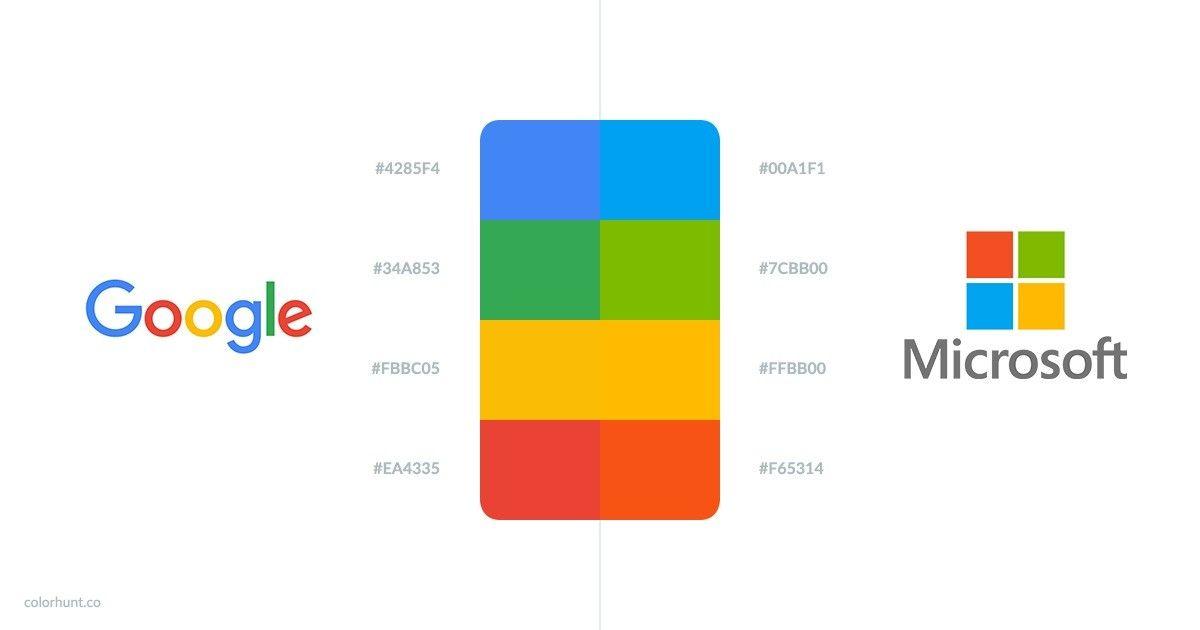 Green Blue Logo - Google Used Almost the Same Colors as Microsoft in Its New Fully ...