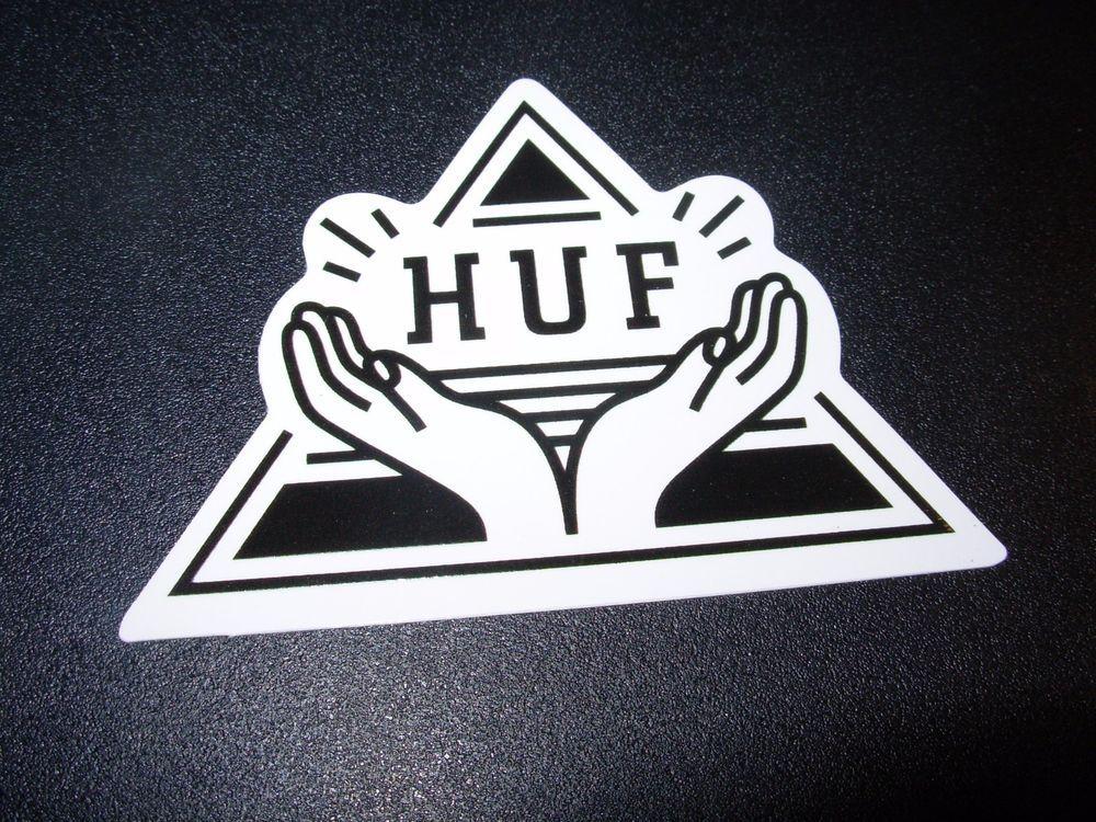 All Triangle Logo - HUF WORLDWIDE Skate Sticker TRIANGLE Logo 3 X 2 skateboards helmets