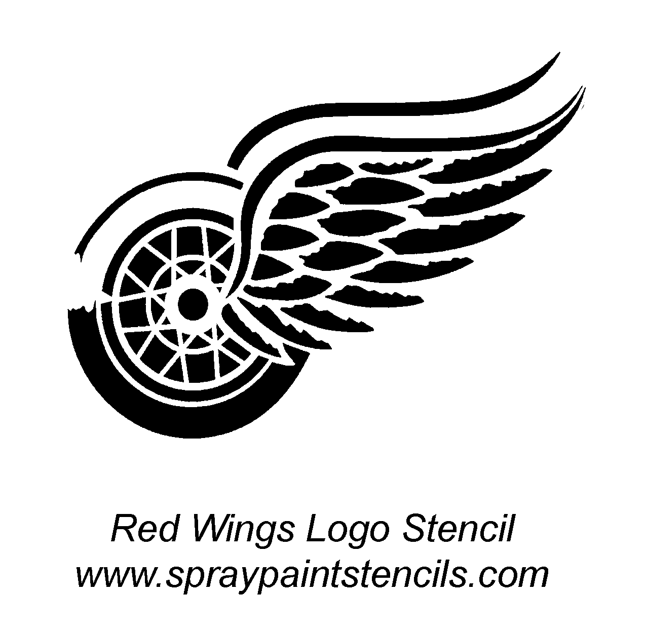 Black and White Detroit Red Wings Logo - My Redwings. Detroit Red Wings