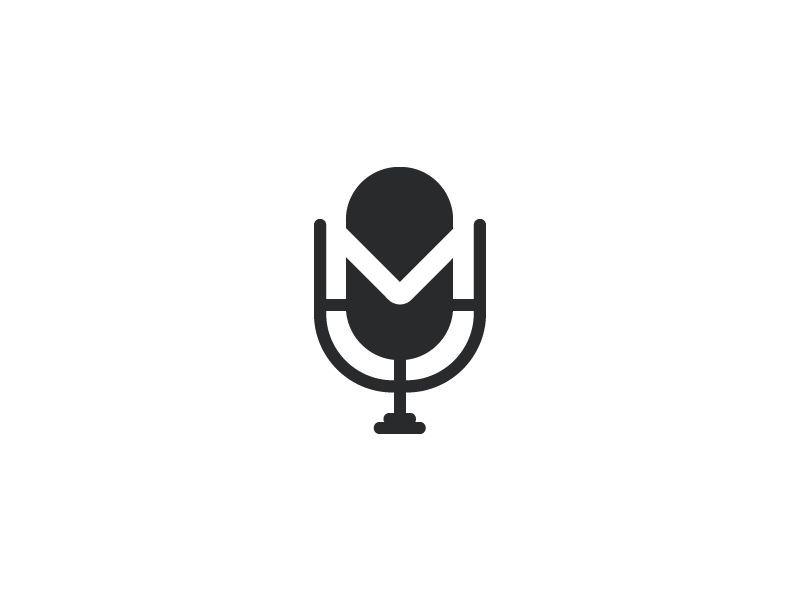 Mic Logo - M + Microphone | Karaoke logo | Mic logo, Art logo, Music logo