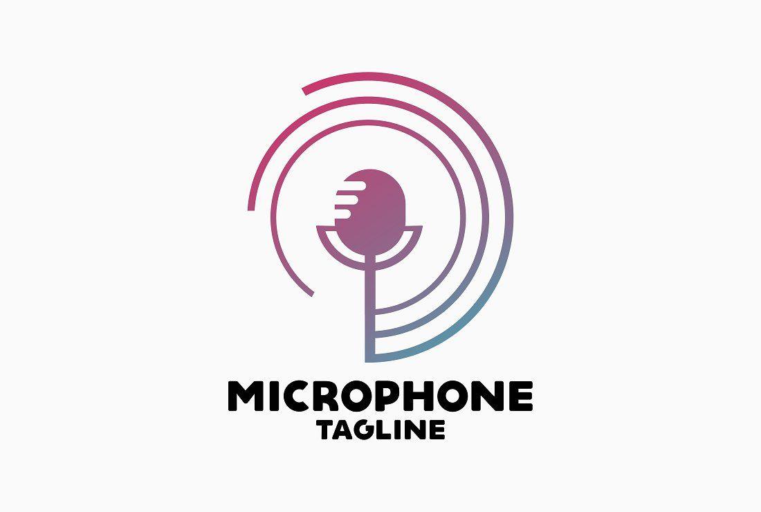 Microphone Logo - Microphone ~ Logo Templates ~ Creative Market