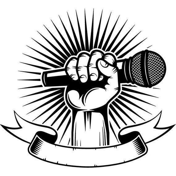 Microphone Logo - Microphone Logo 18 Hand Holding Mic Singer Audio Sound | Etsy