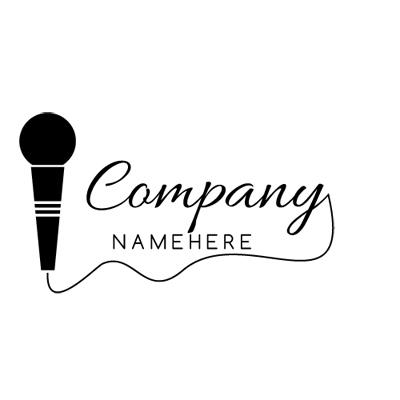 Mic Logo - Upright Microphone Logo Maker