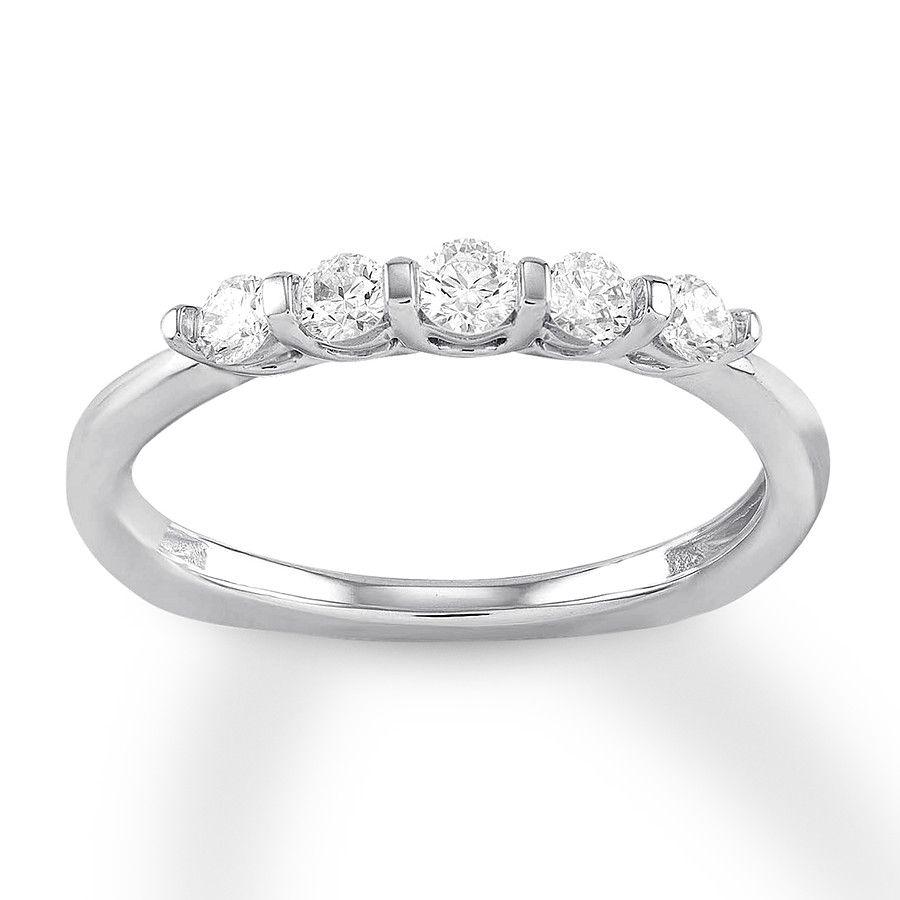 3 Over Lapping Diamonds Logo - Hearts Desire Diamond Anniversary Ring 1/3 ct tw 18K White Gold ...