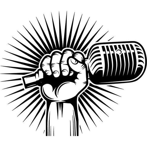 Microphone Logo - Microphone Logo 20 Hand Holding Mic Singer Audio Sound | Etsy