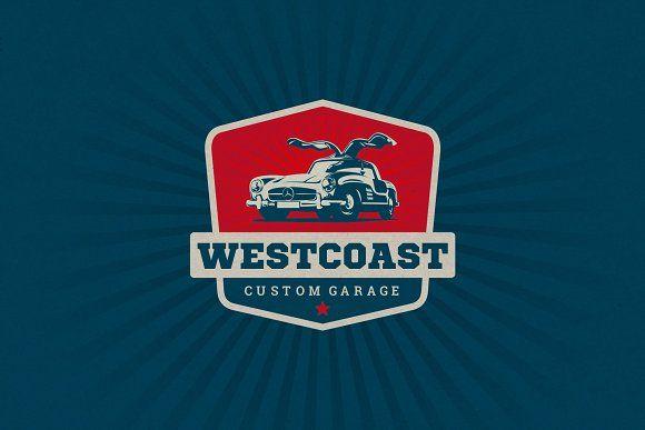 Custom Garage Logo - WestCoast Custom Garage Logo Logo Templates Creative Market