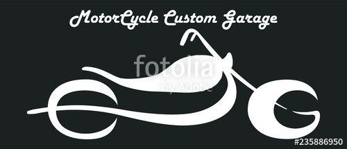 Custom Garage Logo - Motorcycle Custom Garage Logo Design EPS 10 Vector