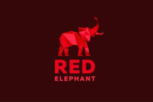 Red Elephant Logo - Red Elephant Logo Templates Creative Market