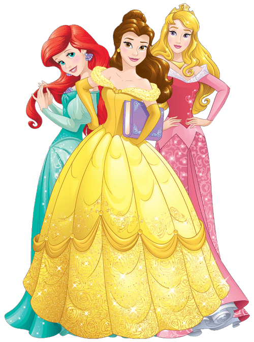 Disney Princess Transparent Logo - Three Disney Princesses transparent PNG