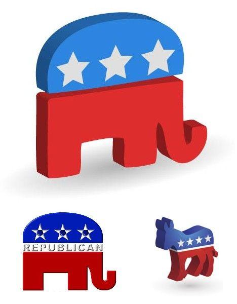 Red Elephant Logo - Political Animal: The Ever-Evolving Republican Elephant Logo | Urbanist