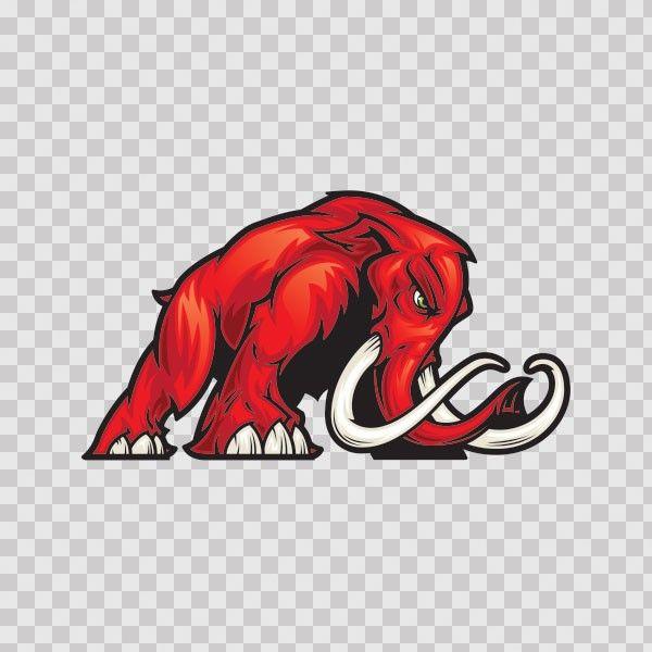 Red Elephant Logo - Printed vinyl Red Elephant Mammoth | Stickers Factory