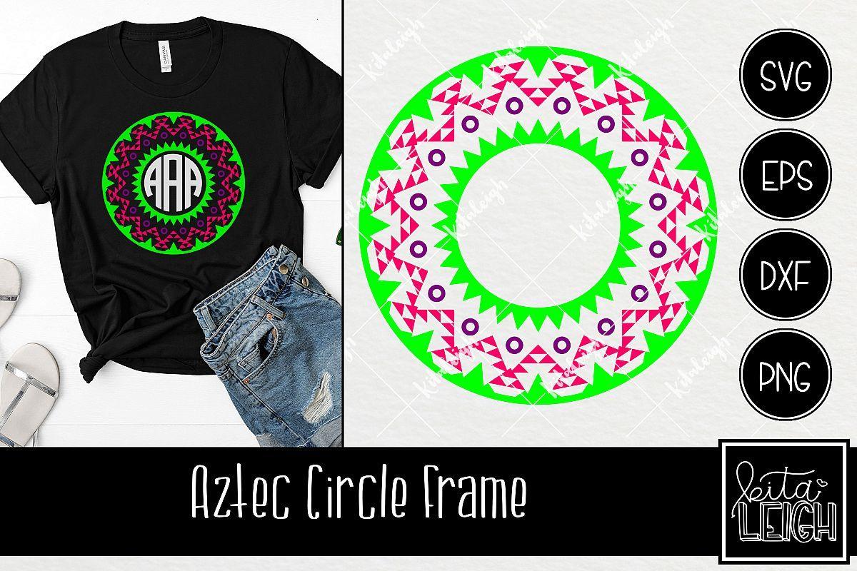 Aztec Circle Logo - Aztec Monogram Circle Frame