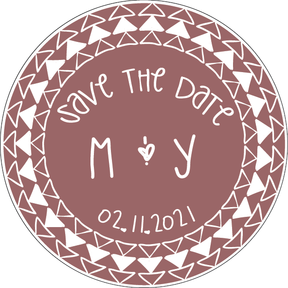 Aztec Circle Logo - Save The Date Boho Aztec Circle – Stickeroo Pty Ltd