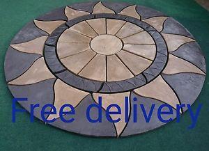 Aztec Circle Logo - Paving sun aztec circle rotunda for garden patio slab stone feature