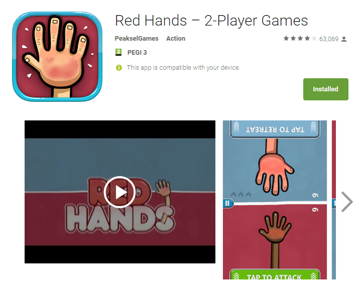 2 Red Hands Logo - Red Hands Player Game On Google Play Store