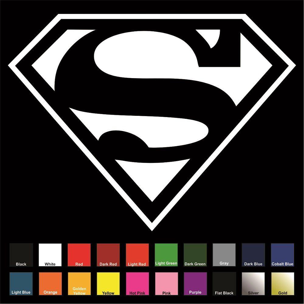 Red White and Gold Superman Logo - Amazon.com: Superman Supergirl Sticker / Vinyl Decal - White 4