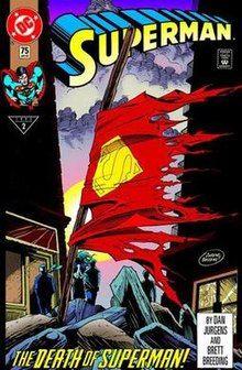 Red White and Gold Superman Logo - The Death of Superman